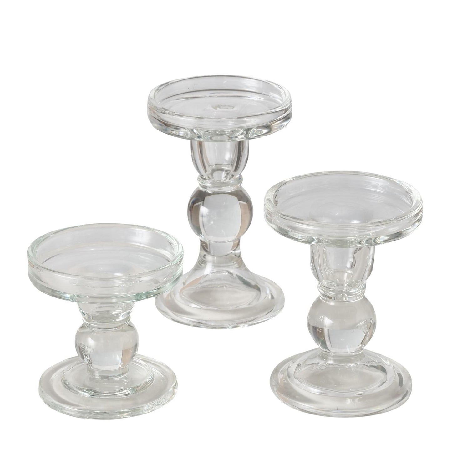 Boltze home bougeoir en verre 3 pièces 13,4 cm