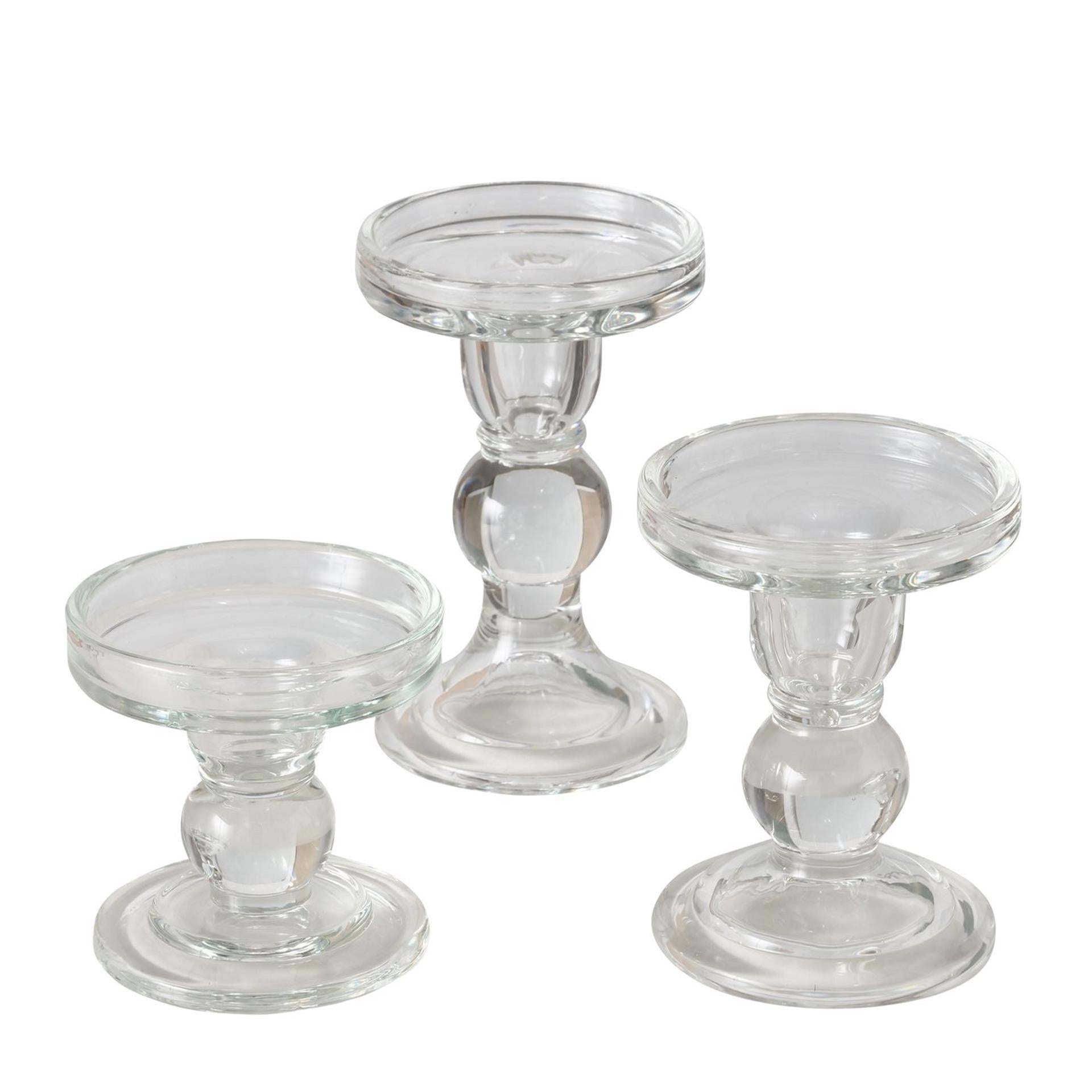 Boltze home bougeoir en verre 3 pièces 13,4 cm