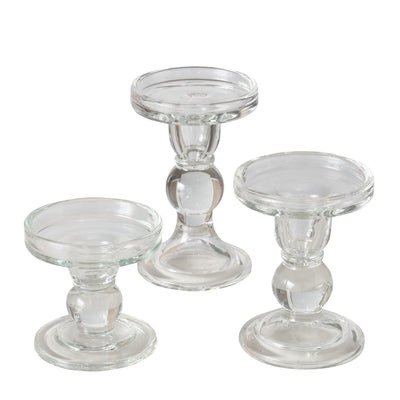 Boltze home bougeoir en verre 3 pièces 13,4 cm