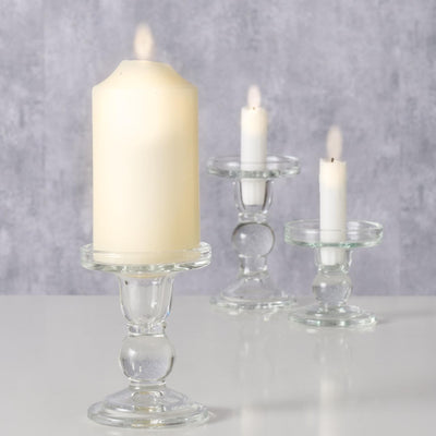 Boltze home bougeoir en verre 3 pièces 13,4 cm