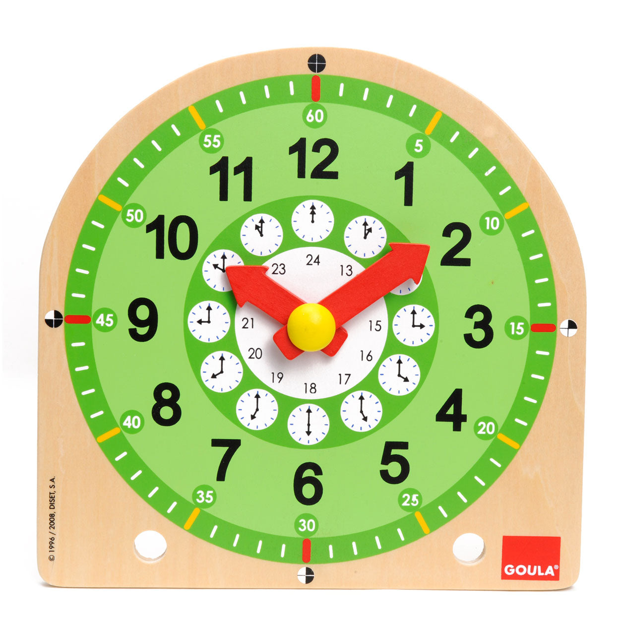 Horloge d'apprentissage en bois de Goula