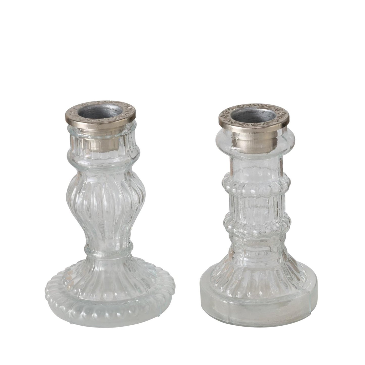 Bougeoir Boltze home verre transparent h11,5cm