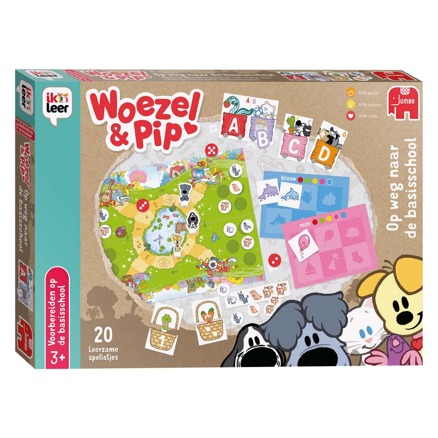 Jumbo Woezel Pip sur le chemin du jeu éducatif de l'école primaire
