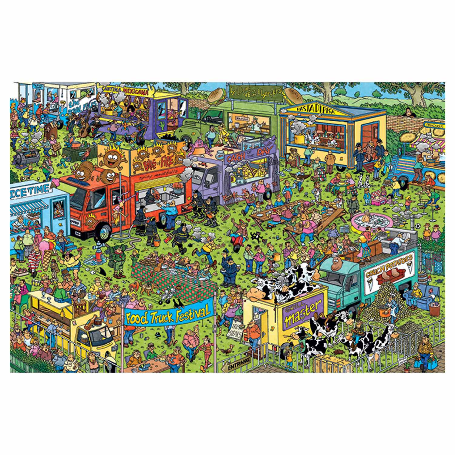Jan van Haasteren Legpuzzle - Festivals de camions de restauration, 1500e.