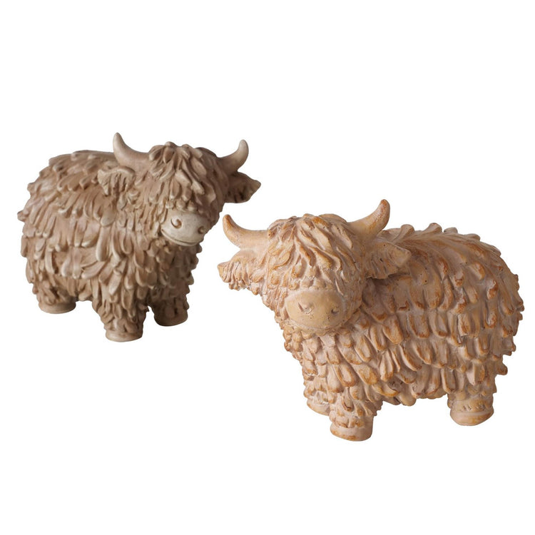 Boltze home figurine vache buffy h7,5x10cm résine