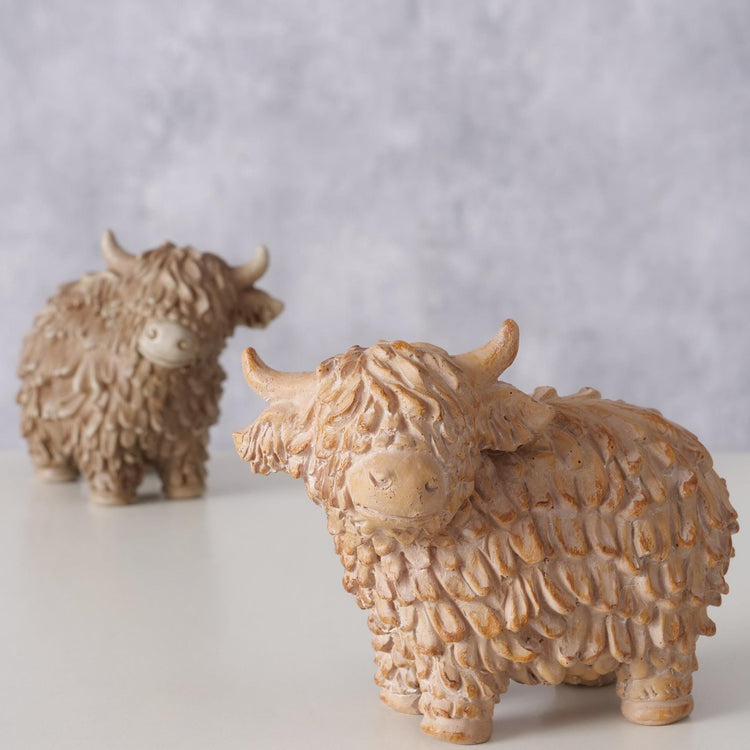 Boltze home figurine vache buffy h7,5x10cm résine