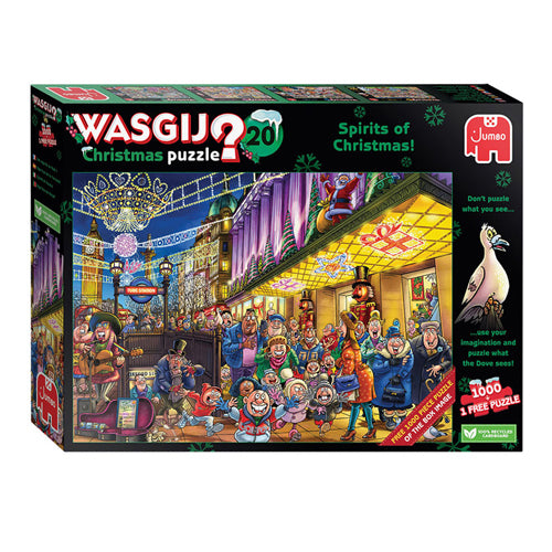 Jumbo Washij Christmas 20 jambe Puzzel les esprits de Noël, 2x1000st.