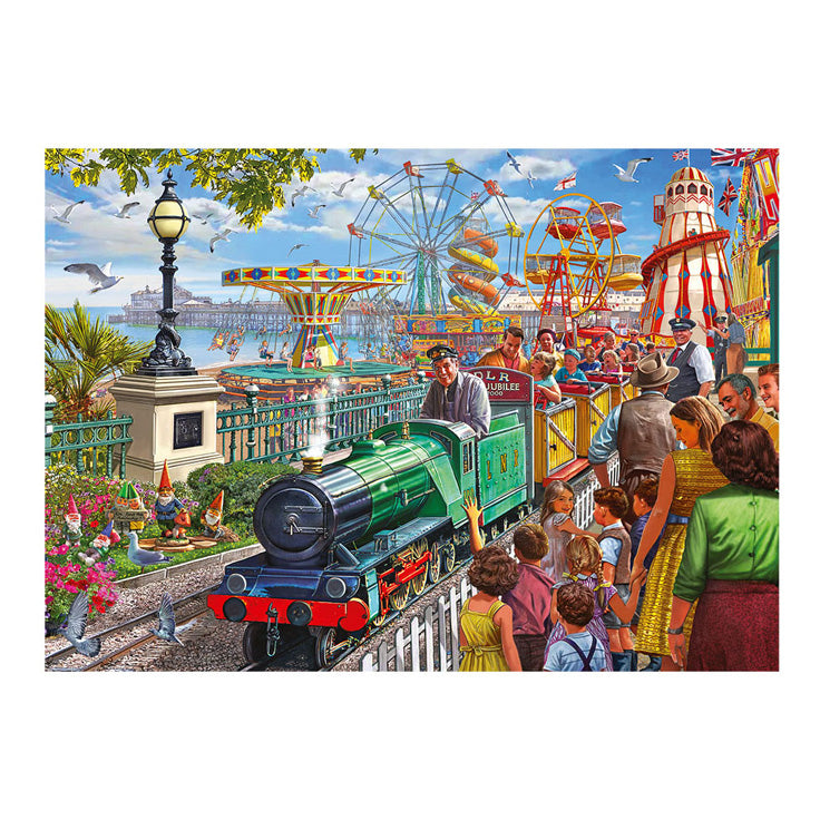 Jumbo pose puzzzel fun au bord de la mer, 1000pcs.