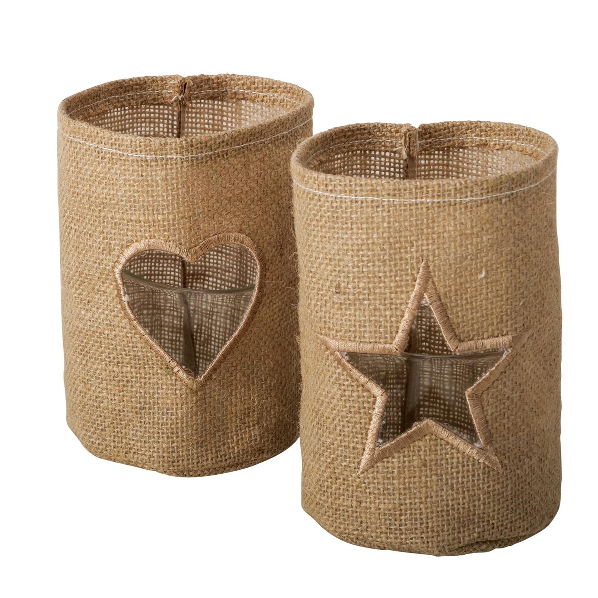 Boltze home lanterne finia verre clair jute øh15cm