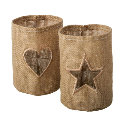 Boltze home lanterne finia verre clair jute øh15cm
