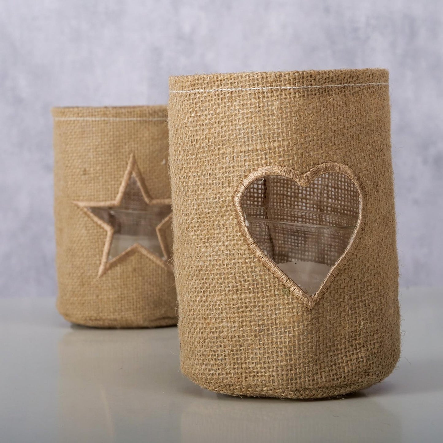 Boltze home lanterne finia verre clair jute øh15cm