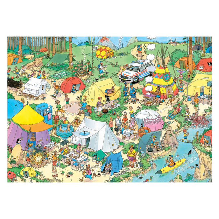 Puzzle Jumbo jvh : camping dans les bois