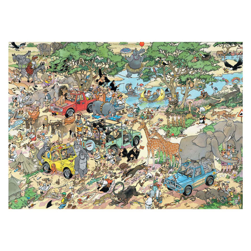 Puzzle Jumbo Jan van Haasteren - Tempête de safari 2 en 1, 2x1000 pcs.