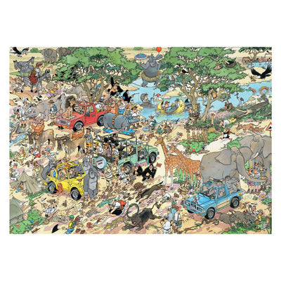 Puzzle Jumbo Jan van Haasteren - Tempête de safari 2 en 1, 2x1000 pcs.