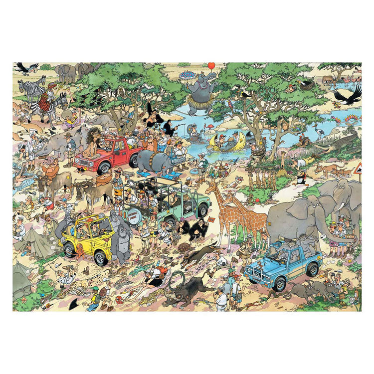 Puzzle Jumbo Jan van Haasteren - Tempête de safari 2 en 1, 2x1000 pcs.