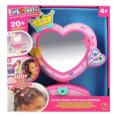 Miroir secret Jumbo funlockets avec paillettes pour cheveux | 2 pièces