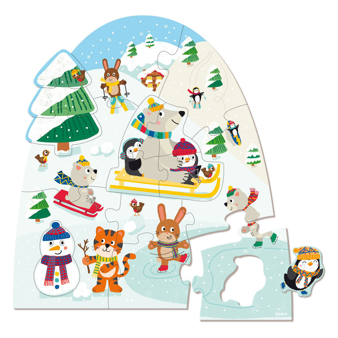 Goula jumbo puzzle xxl hiver - 18 pcs.