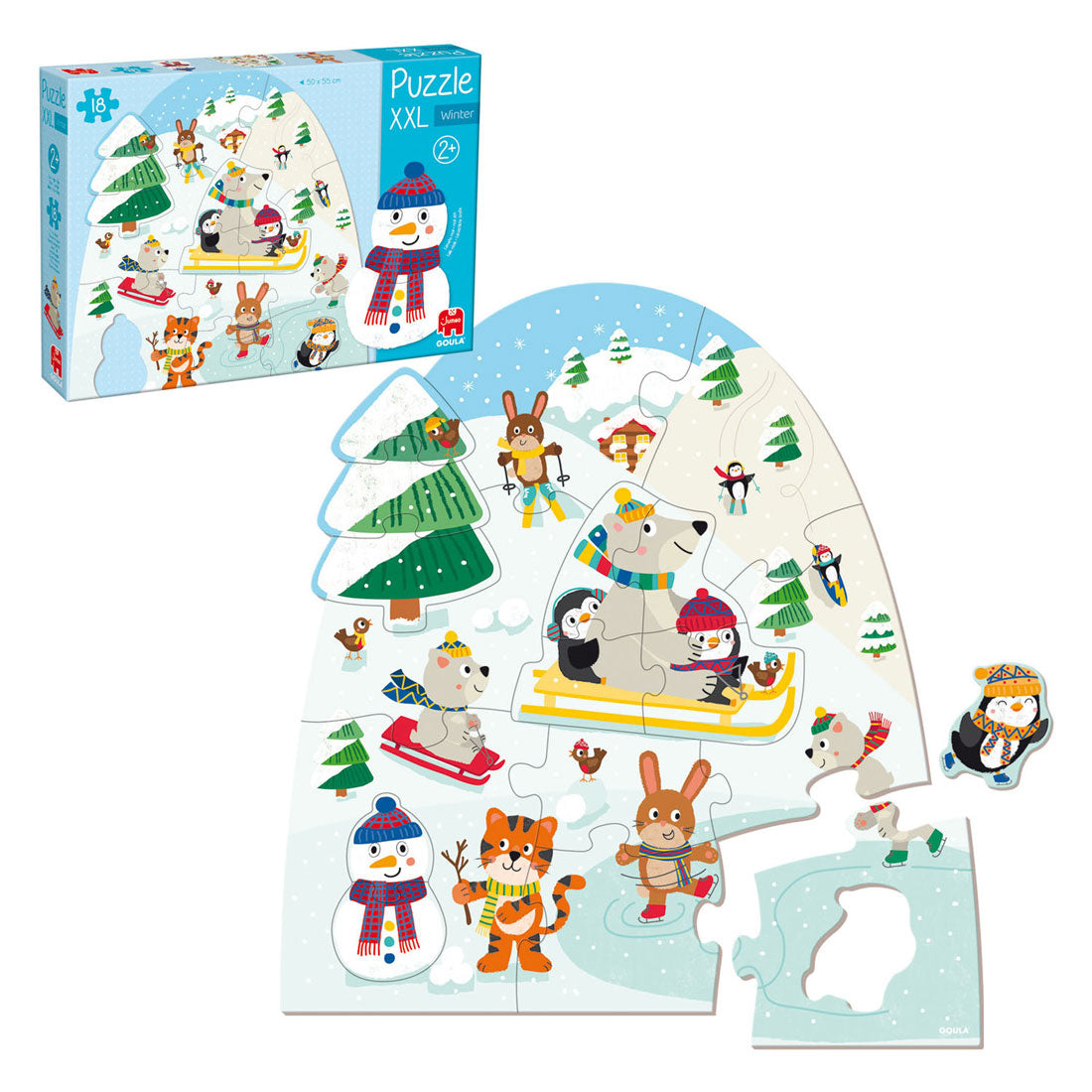 Goula jumbo puzzle xxl hiver - 18 pcs.