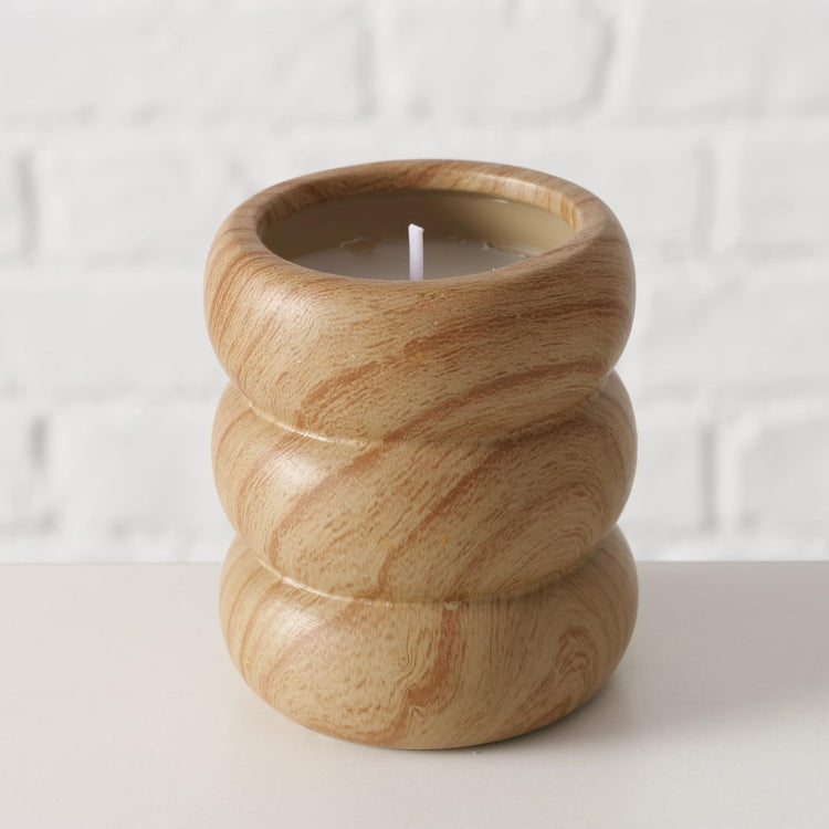 Bougie Boltze home en pot leano dolomite h7,5xø6,5cm