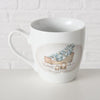 Boltze home tasse traîneau avec sapin de noël 480 ml