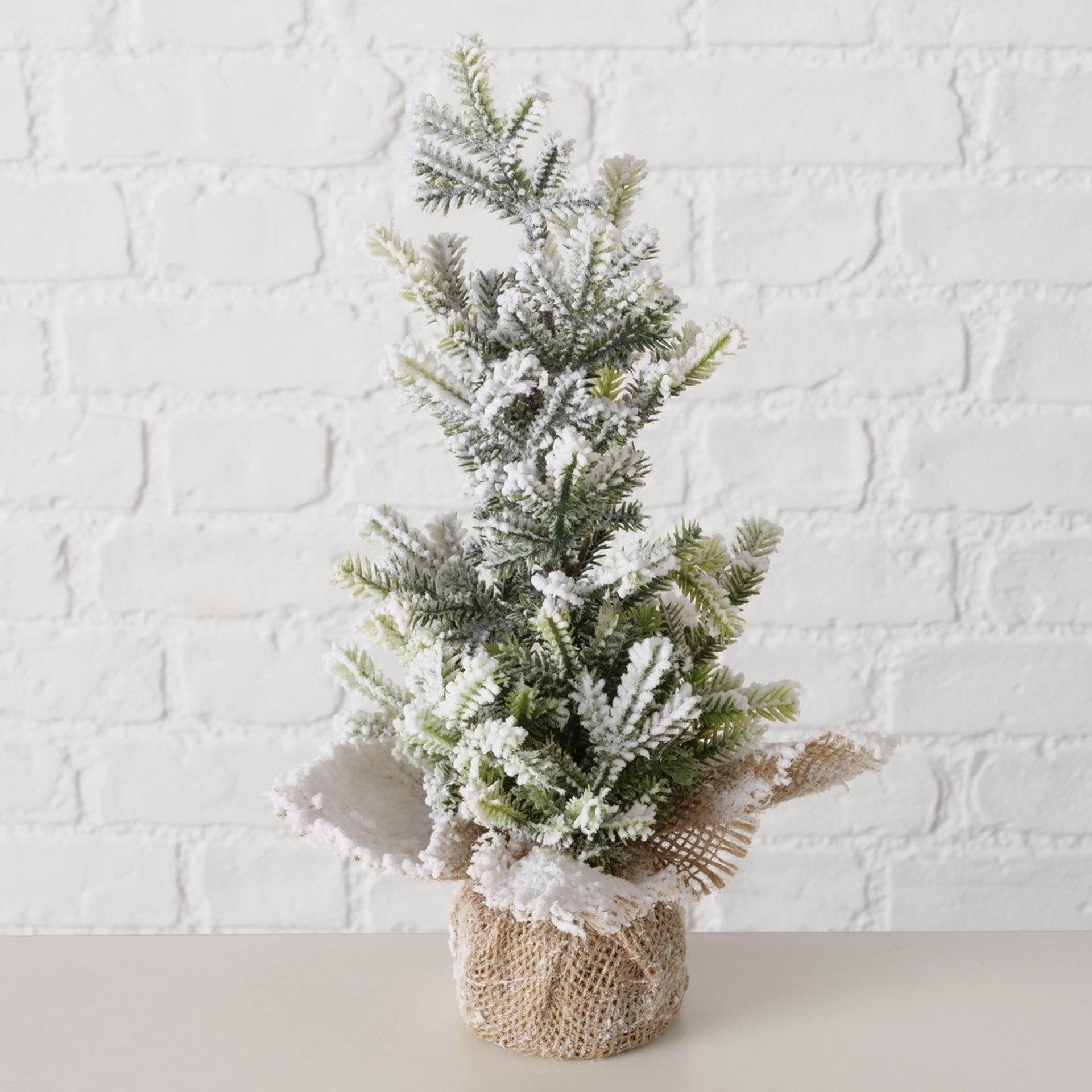 Boltze home Sapin de Noël enneigé h31cm