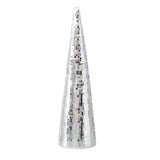 Boltze home miroir disco sapin de Noël en verre h39cm - afbeelding 2