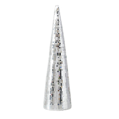 Boltze home miroir disco sapin de Noël en verre h39cm