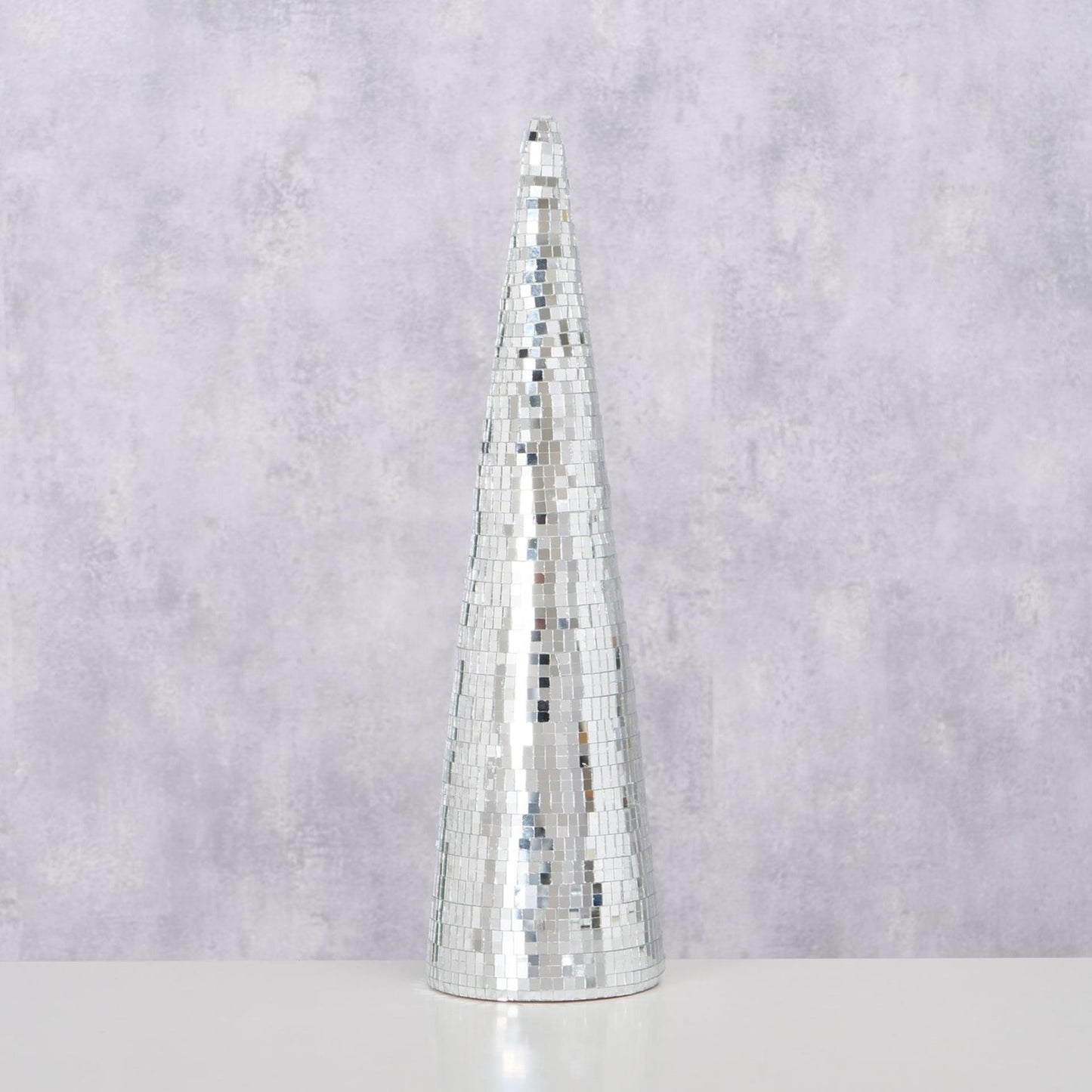 Boltze home miroir disco sapin de Noël en verre h39cm