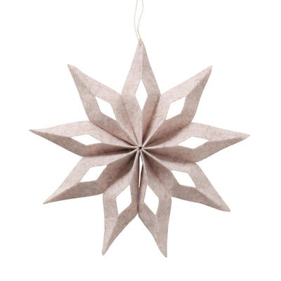 Étoile de maison Boltze en feutre d30cm