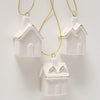 Boltze home Maison à pendentif de Noël en porcelaine 3 pièces