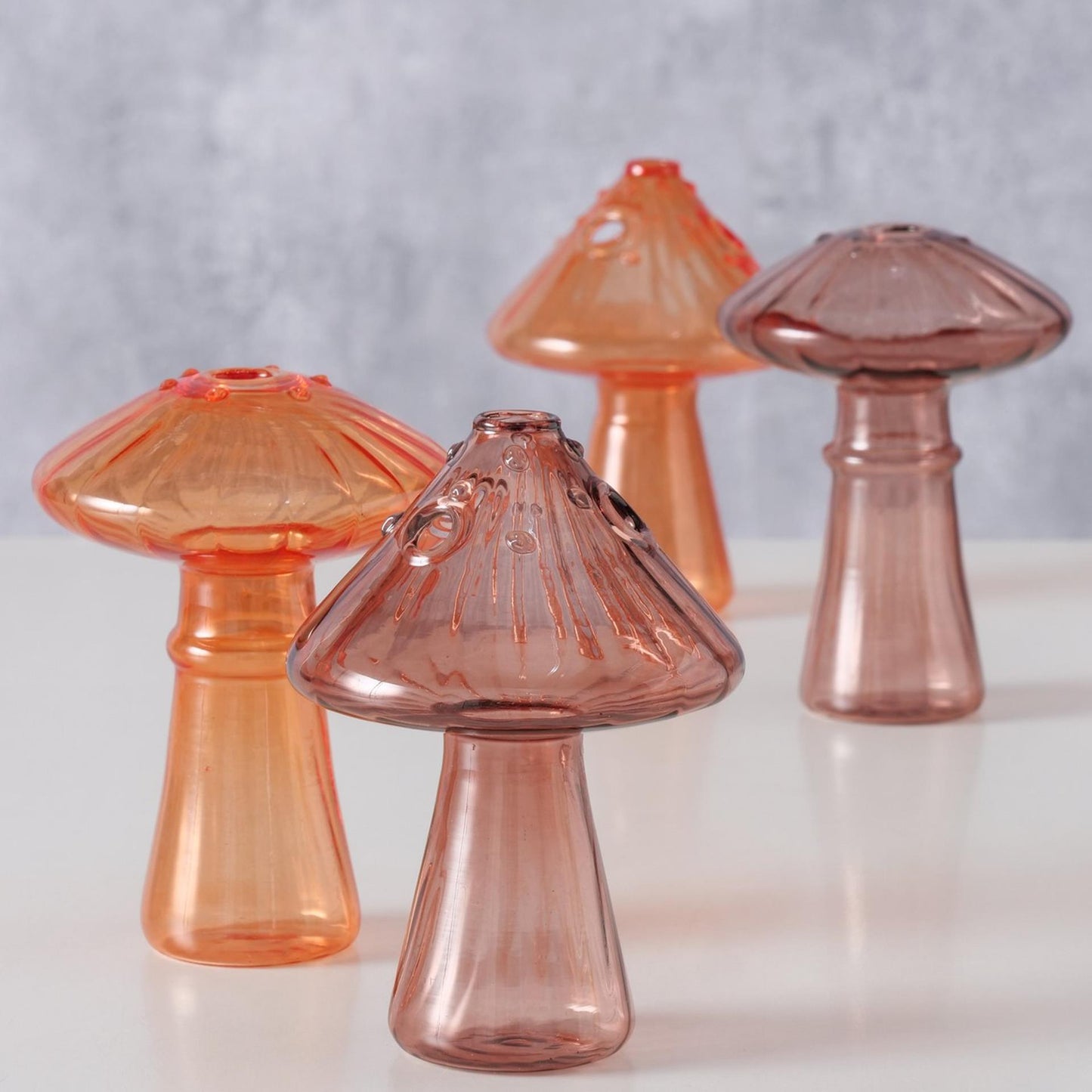 Boltze home vase champignon verre h10,5 cm