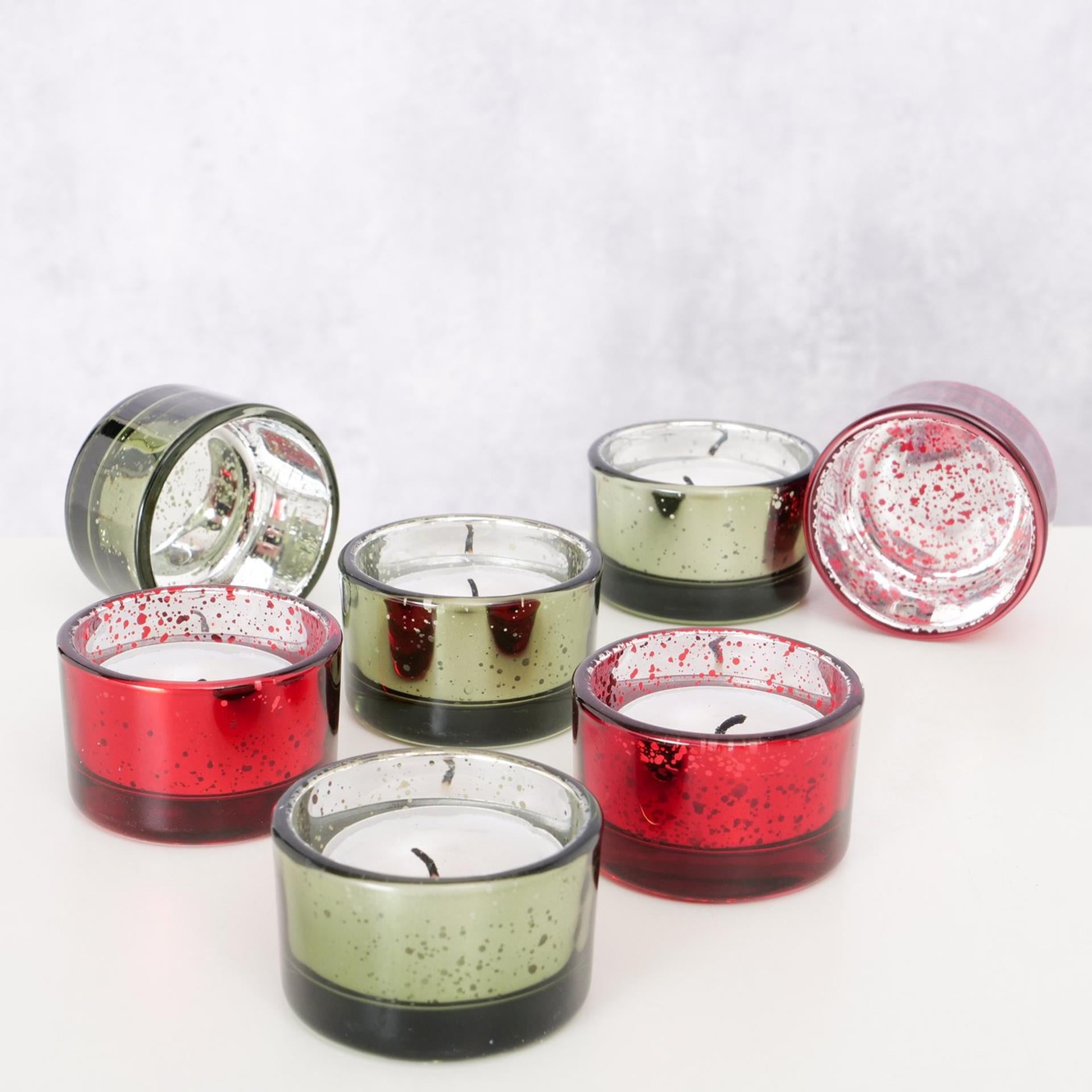 Boltze home photophore verre set a 4 h3cm