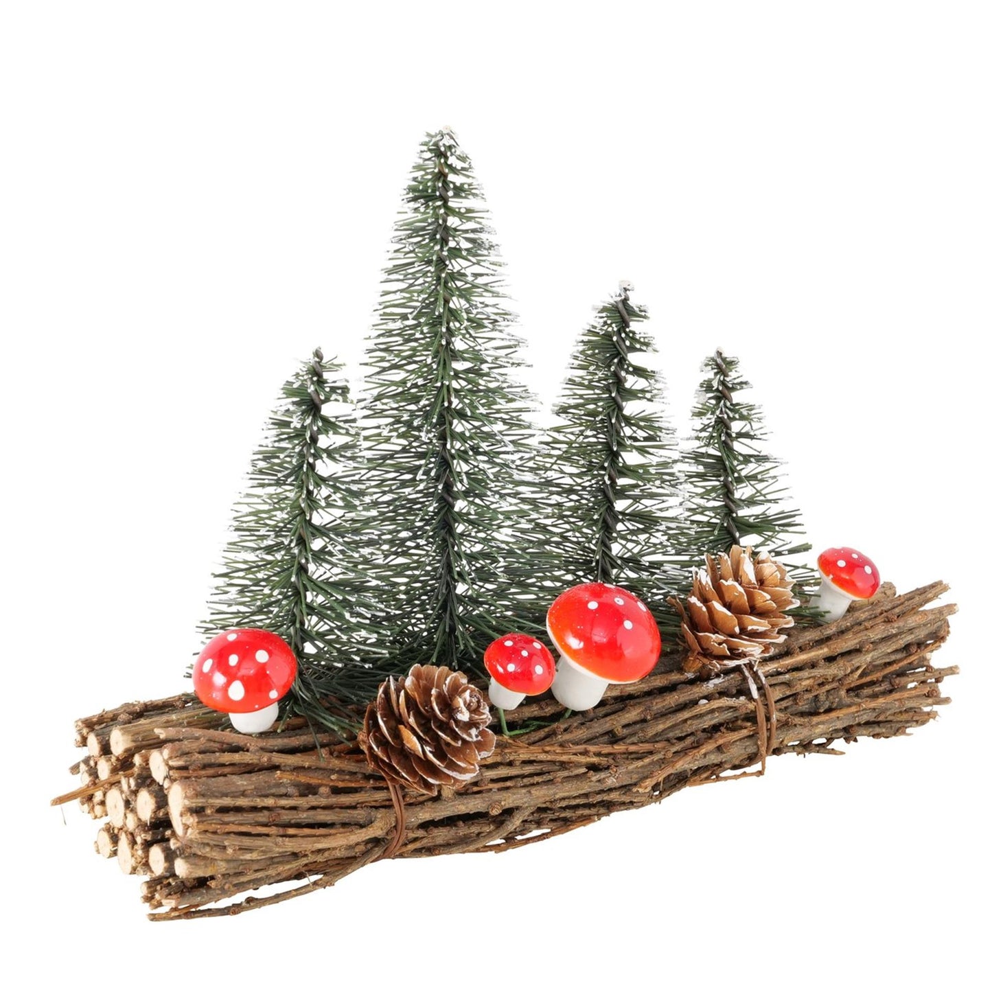 Boltze home Scène de Noël avec sapins de Noël h17cm