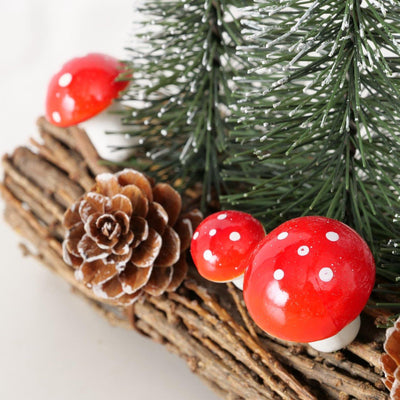 Boltze home Scène de Noël avec sapins de Noël h17cm
