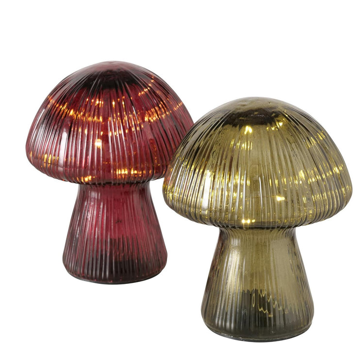 Boltze home statue champignon verre led h15cm