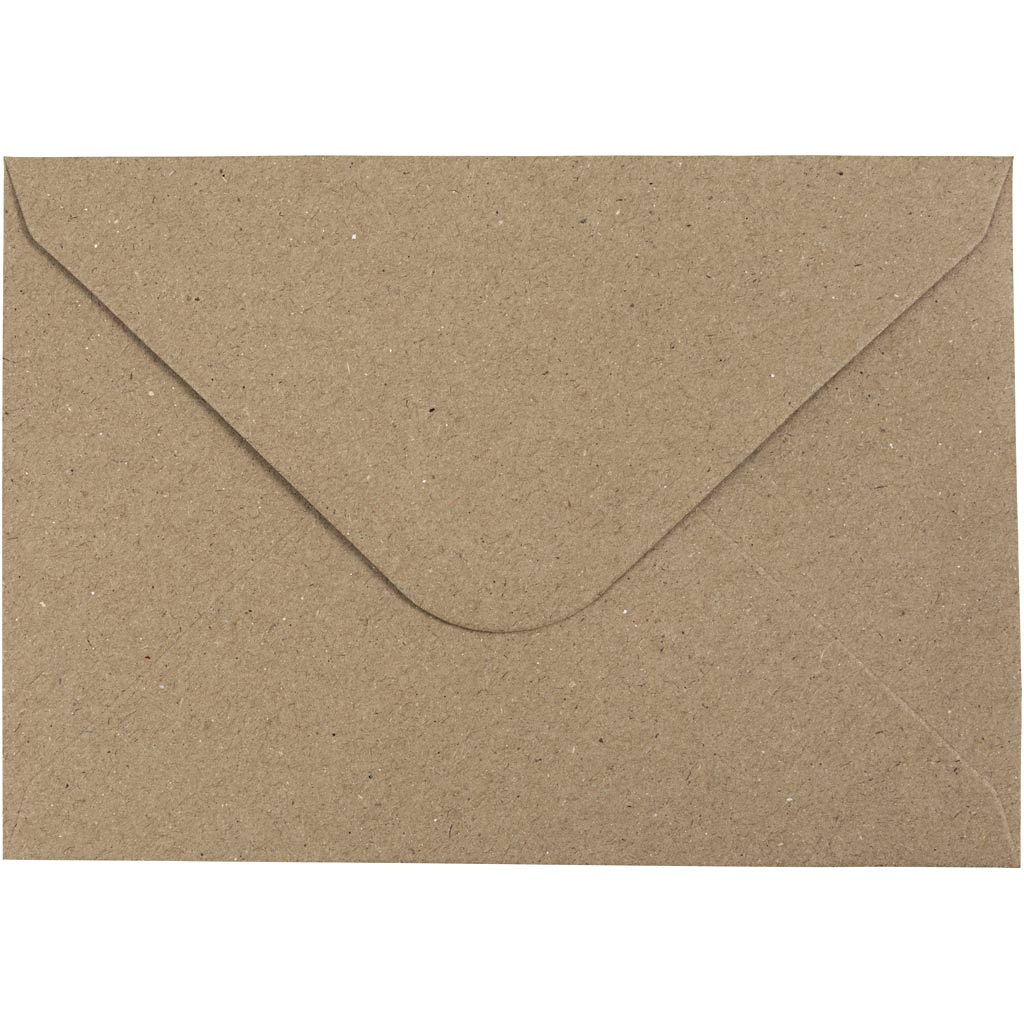 Enveloppe recyclée Creativ company, format enveloppe 11,5x16 cm, 120 gr, naturel, 50 pièces 1 boîte