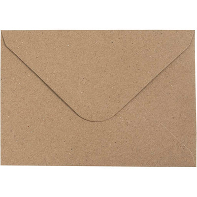 Enveloppe recyclée Creativ company, format enveloppe 11,5x16 cm, 120 gr, naturel, 50 pièces 1 boîte
