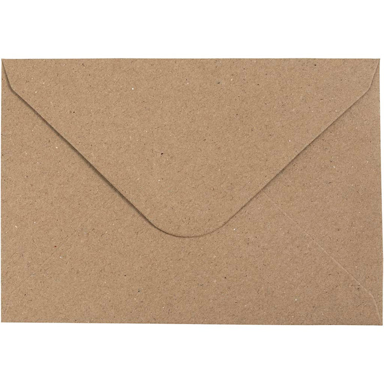 Enveloppe recyclée Creativ company, format enveloppe 11,5x16 cm, 120 gr, naturel, 50 pièces 1 boîte
