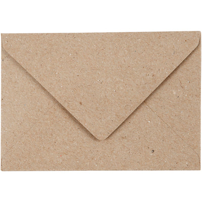 Enveloppe recyclée Creativ company, format enveloppe 7,8x11,5 cm, 120 gr, naturel, 50 pièces 1 boîte