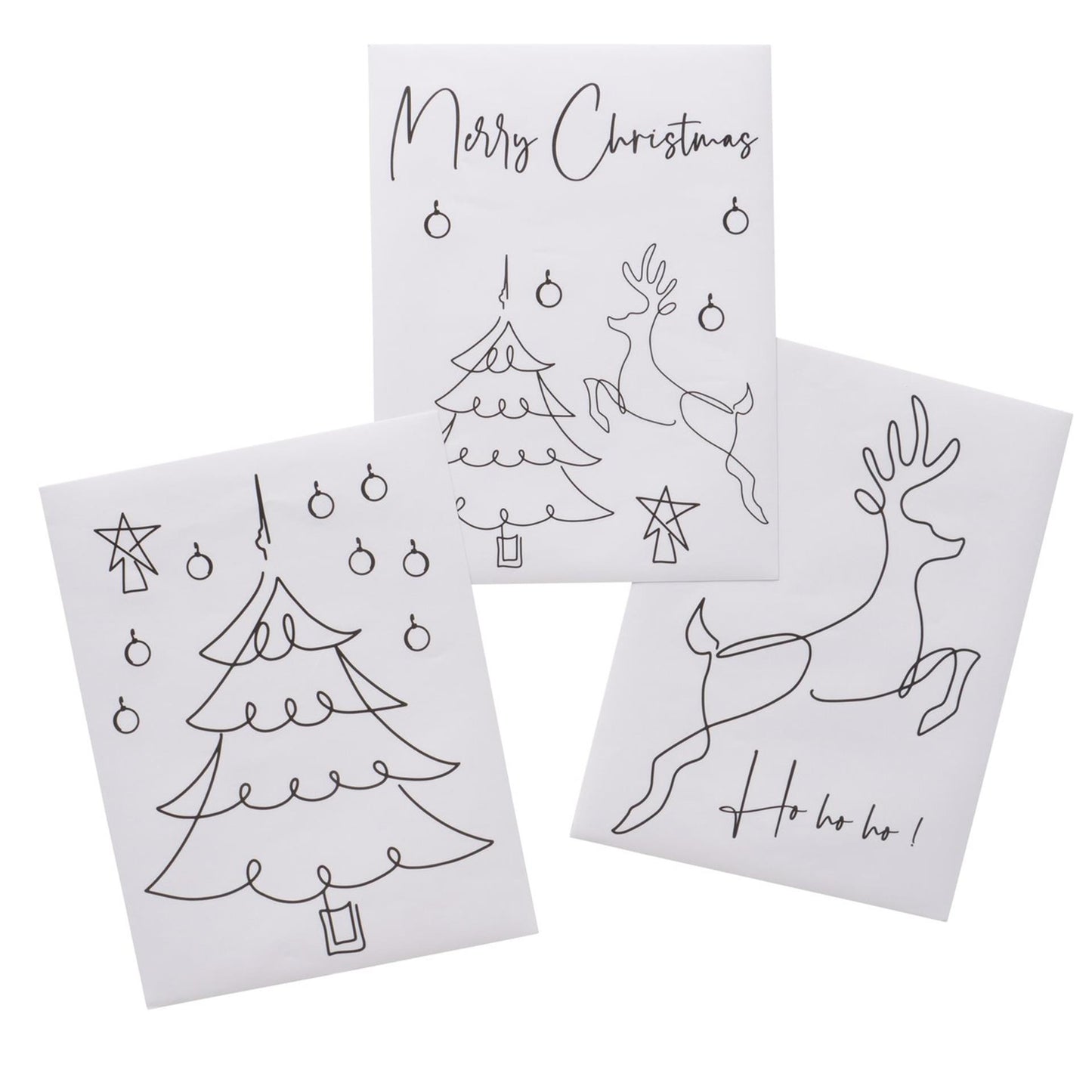 Boltze autocollants pour fenêtres de maison cerf sapin de Noël disant