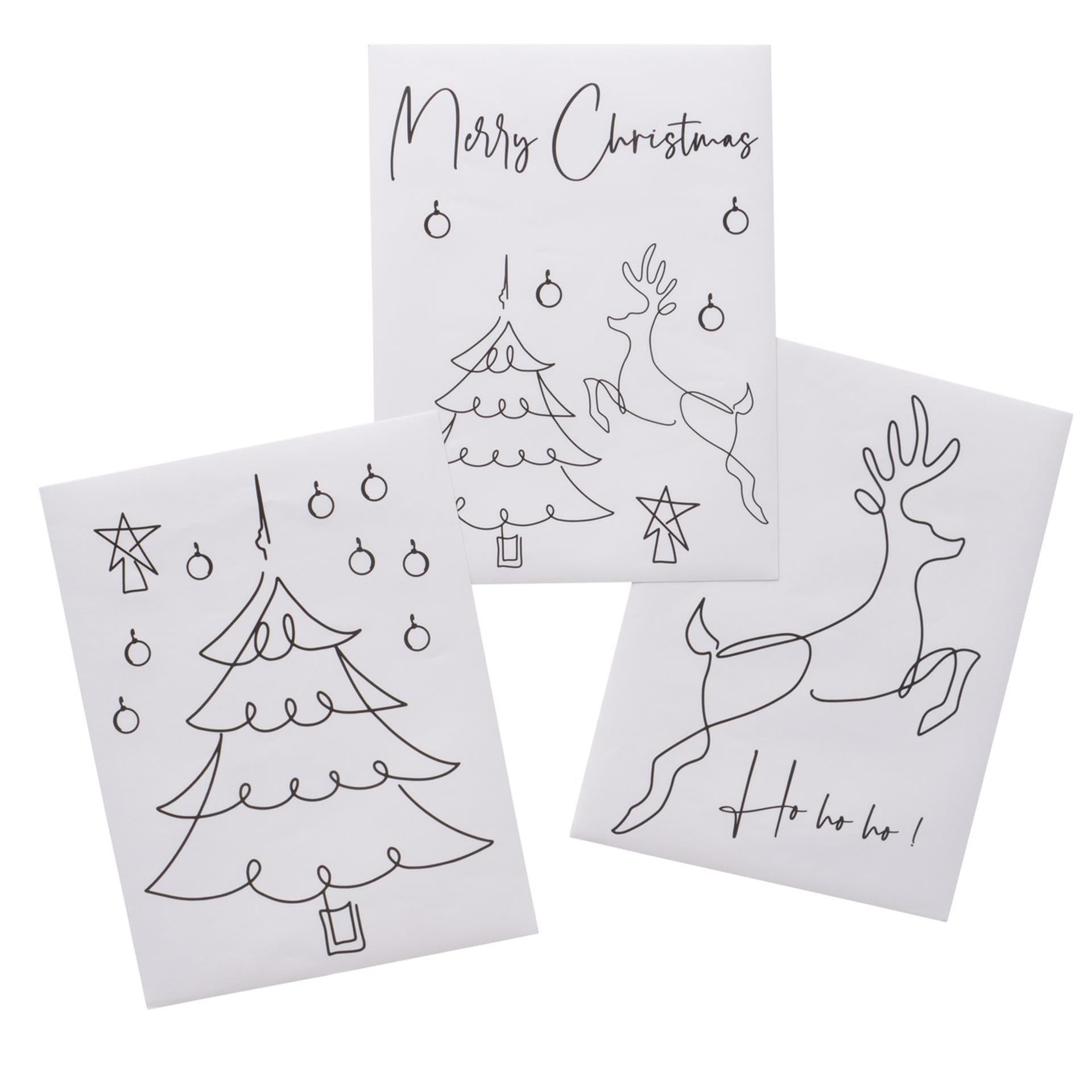 Boltze autocollants pour fenêtres de maison cerf sapin de Noël disant