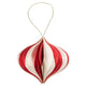 Boltze home boule de Noël yorki ovale ø10cm rouge blanc papi