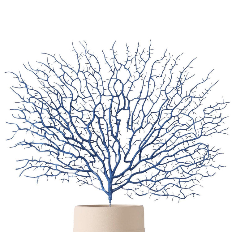 Boltze branche de décoration d'intérieur bleu corail 46cm