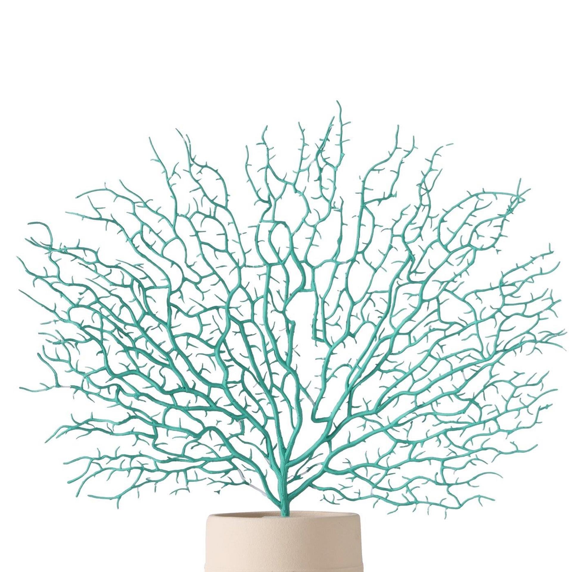 Boltze branche de décoration d'intérieur corail turquoise 46cm
