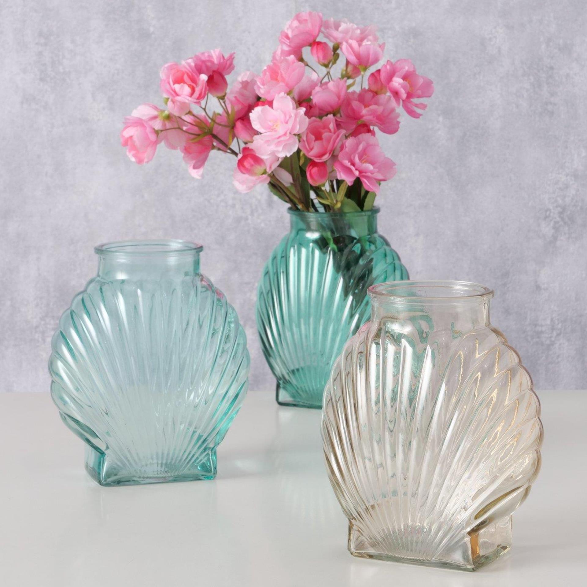 Boltze home vase verre coqua 16x10x18cm