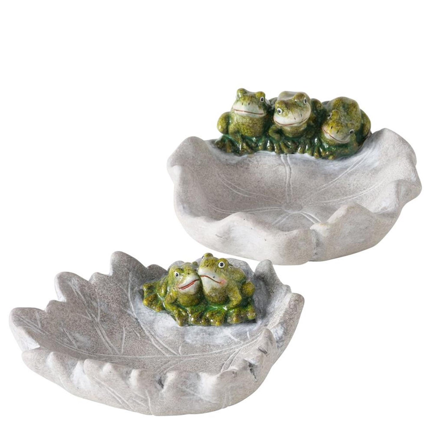 Bassin d'abreuvement pour oiseaux Boltze home avec grenouilles
