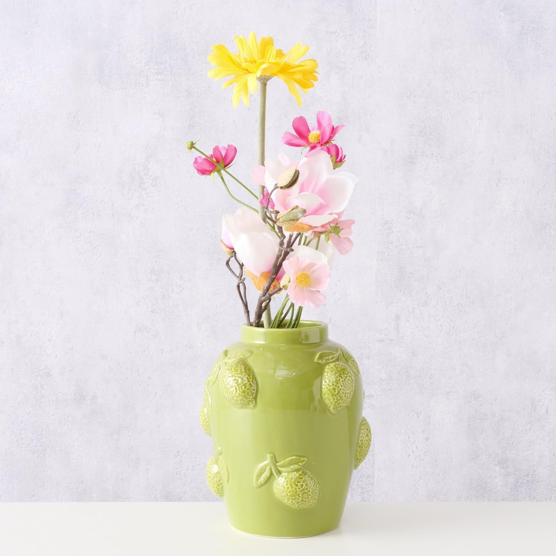 Vase Boltze home citron vert h20,5cm