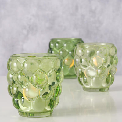 Boltze home lanterne bubbla verre vert