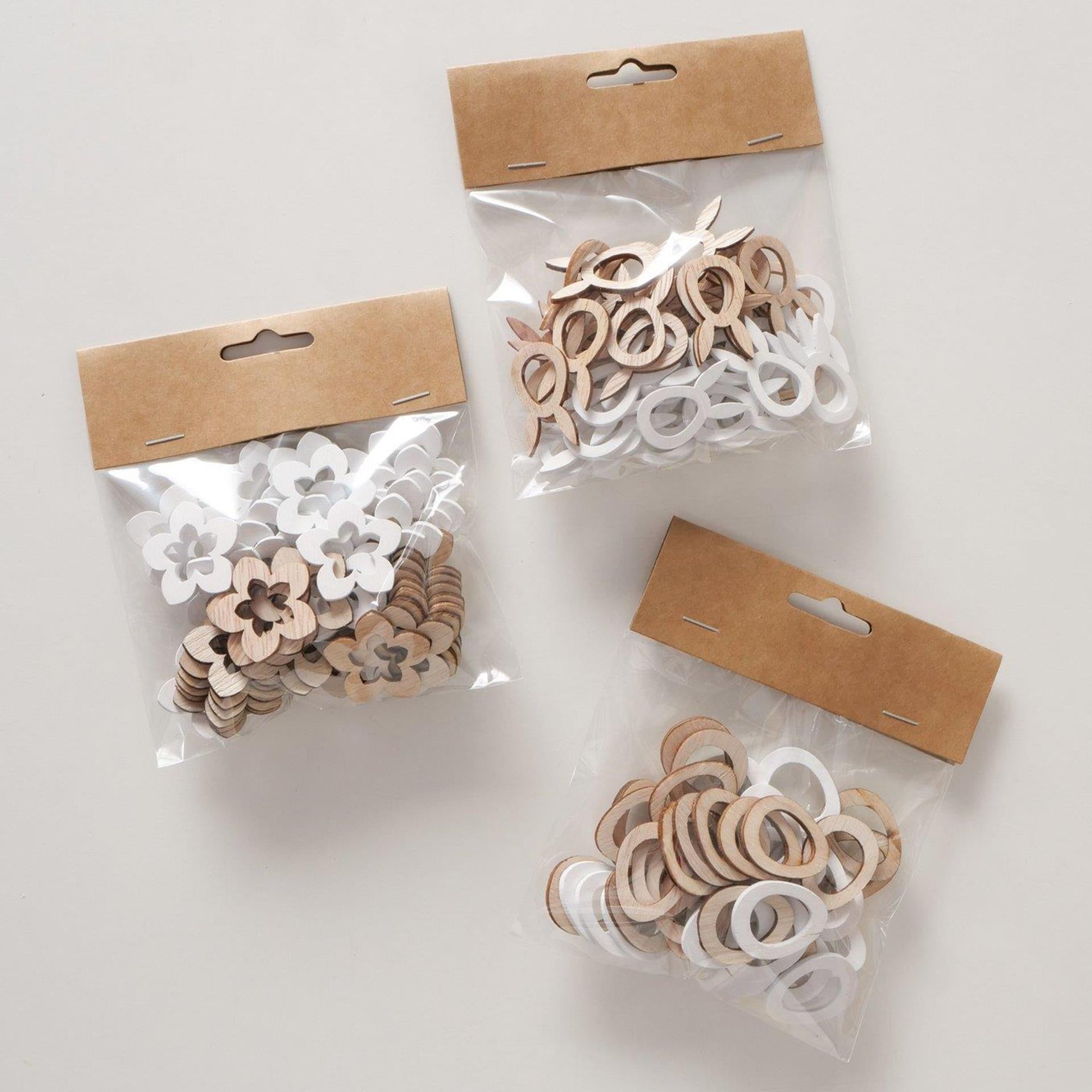 Boltze home décoration à saupoudrer en bois Pâques 48 pièces