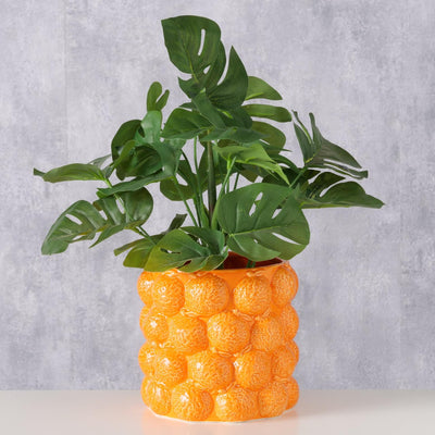 Pot de fleur Boltze home orange h15cm